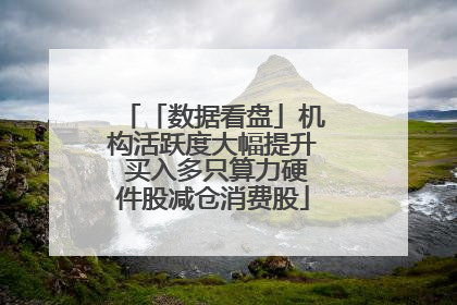 「数据看盘」机构活跃度大幅提升 买入多只算力硬件股减仓消费股