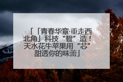 「青春华章·重走西北角」科技“智”造！天水花牛苹果用“芯”甜透你的味蕾