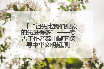 “祖先比我们想象的先进得多”——考古工作者泰山脚下探寻中华文明起源