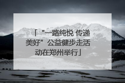 “一路纯悦 传递美好”公益健步走活动在郑州举行