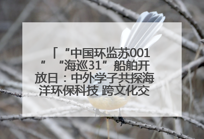 “中国环监苏001”“海巡31”船舶开放日：中外学子共探海洋环保科技 跨文化交流筑牢“蓝色”友谊