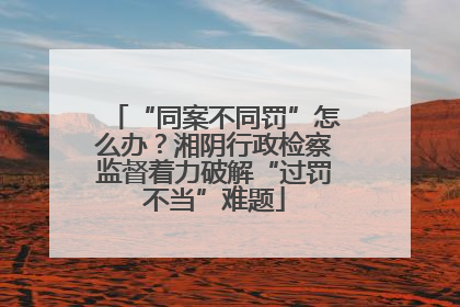 “同案不同罚”怎么办？湘阴行政检察监督着力破解“过罚不当”难题