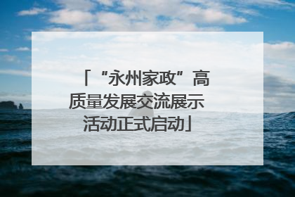 “永州家政”高质量发展交流展示活动正式启动