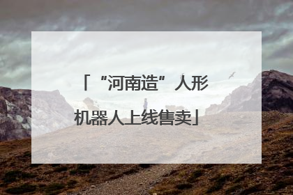“河南造”人形机器人上线售卖