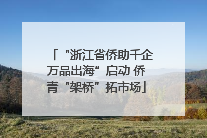 “浙江省侨助千企万品出海”启动 侨青“架桥”拓市场