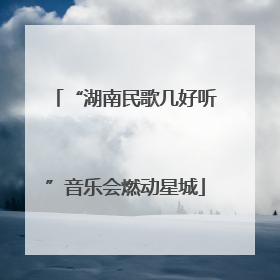 “湖南民歌几好听”音乐会燃动星城