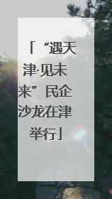 “遇天津·见未来”民企沙龙在津举行