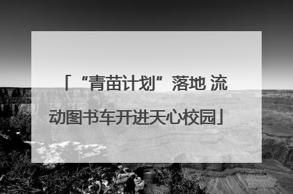 “青苗计划”落地 流动图书车开进天心校园
