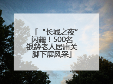 “长城之夜”闪耀！500名银龄老人居庸关脚下展风采