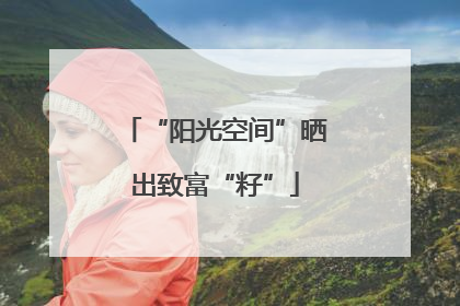 “阳光空间”晒出致富“籽”