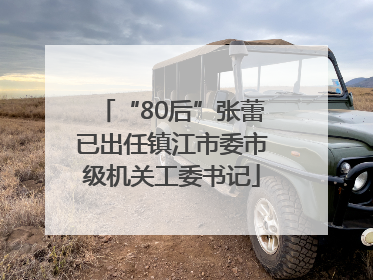 “80后”张蕾已出任镇江市委市级机关工委书记
