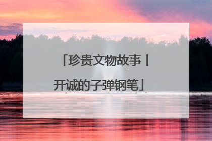 珍贵文物故事丨开诚的子弹钢笔