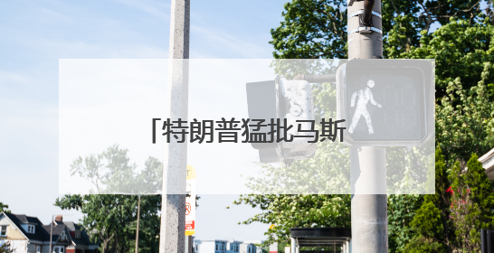 特朗普猛批马斯克“靠补贴发财”，称其若无政府资助“早回南非”