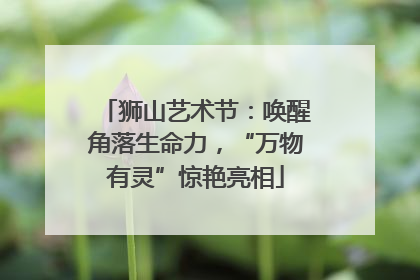 狮山艺术节：唤醒角落生命力，“万物有灵”惊艳亮相