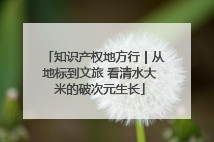 知识产权地方行｜从地标到文旅 看清水大米的破次元生长