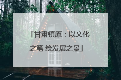 甘肃镇原：以文化之笔 绘发展之景