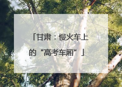 甘肃：慢火车上的“高考车厢”