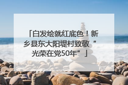 白发绘就红底色！新乡县东大阳堤村致敬“光荣在党50年”