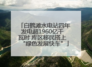 白鹤滩水电站四年发电超1960亿千瓦时 库区移民搭上“绿色发展快车”