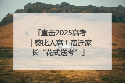 直击2025高考｜葵比人高！宿迁家长“花式送考”