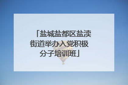 盐城盐都区盐渎街道举办入党积极分子培训班