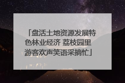 盘活土地资源发展特色林业经济 荔枝园里游客欢声笑语采摘忙
