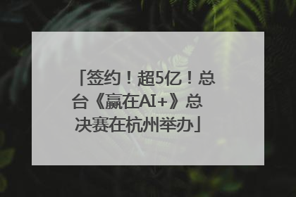 签约！超5亿！总台《赢在AI+》总决赛在杭州举办