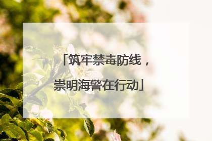 筑牢禁毒防线，崇明海警在行动