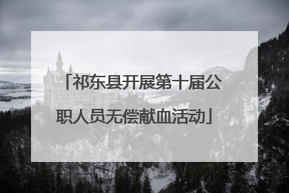 祁东县开展第十届公职人员无偿献血活动