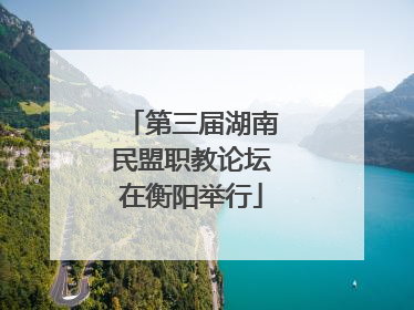 第三届湖南民盟职教论坛在衡阳举行