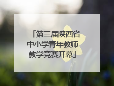 第三届陕西省中小学青年教师教学竞赛开幕