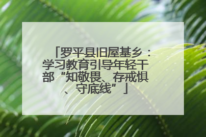 罗平县旧屋基乡：学习教育引导年轻干部“知敬畏、存戒惧、守底线”