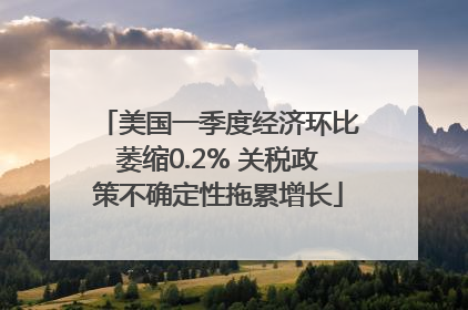 美国一季度经济环比萎缩0.2% 关税政策不确定性拖累增长