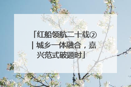 红船领航二十载②｜城乡一体融合，嘉兴范式破题时