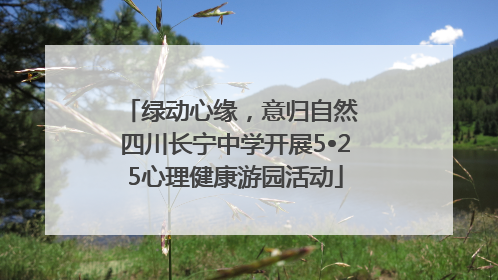 绿动心缘，意归自然 四川长宁中学开展5•25心理健康游园活动