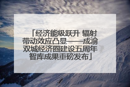 经济能级跃升 辐射带动效应凸显——成渝双城经济圈建设五周年智库成果重磅发布