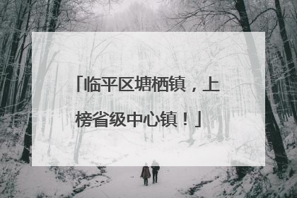 临平区塘栖镇，上榜省级中心镇！