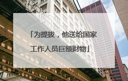为提拔，他送给国家工作人员巨额财物