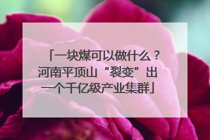 一块煤可以做什么？河南平顶山“裂变”出一个千亿级产业集群