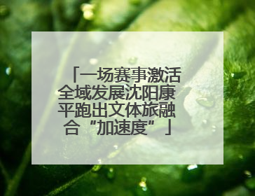 一场赛事激活全域发展沈阳康平跑出文体旅融合“加速度”