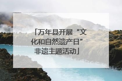 万年县开展“文化和自然遗产日”非遗主题活动