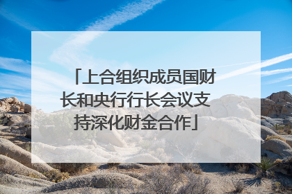 上合组织成员国财长和央行行长会议支持深化财金合作