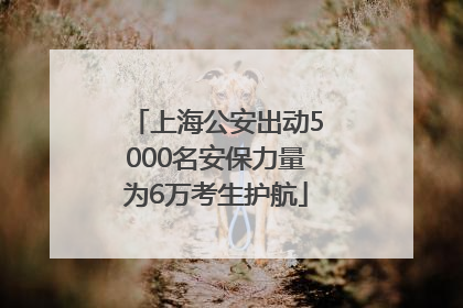 上海公安出动5000名安保力量为6万考生护航