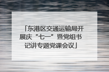东港区交通运输局开展庆“七一”暨党组书记讲专题党课会议