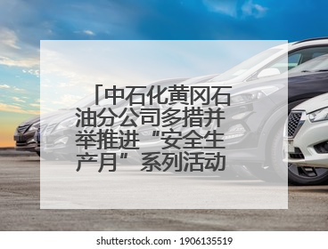 中石化黄冈石油分公司多措并举推进“安全生产月”系列活动走深走实
