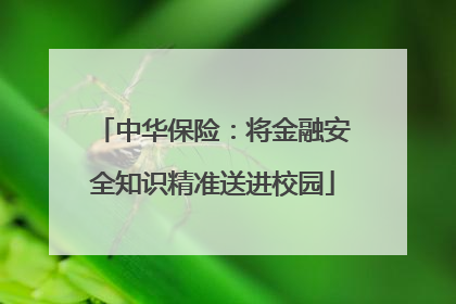 中华保险：将金融安全知识精准送进校园
