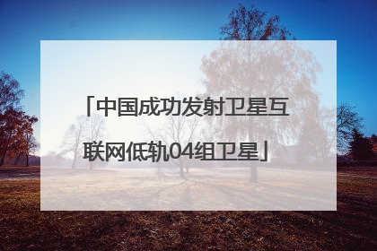中国成功发射卫星互联网低轨04组卫星