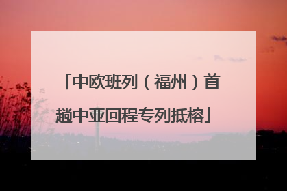 中欧班列（福州）首趟中亚回程专列抵榕