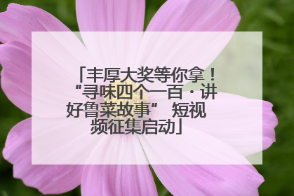 丰厚大奖等你拿！“寻味四个一百・讲好鲁菜故事” 短视频征集启动