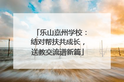 乐山嘉州学校：结对帮扶共成长，送教交流谱新篇